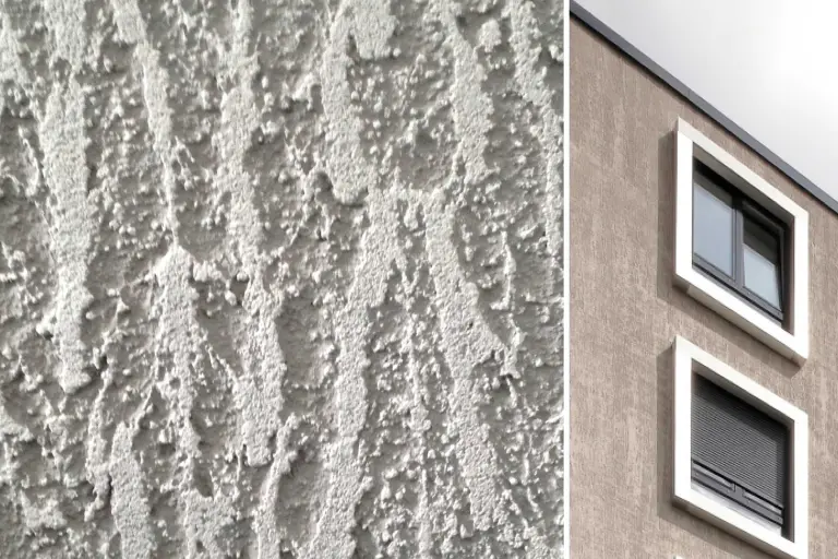 Fasadni malter StoMiral StoSignature sa izraženom teksturom maltera na površini fasade.