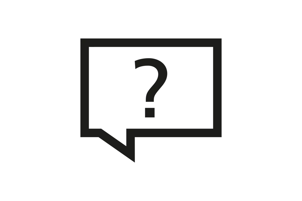 Piktogram oblačića sa upitnikom.